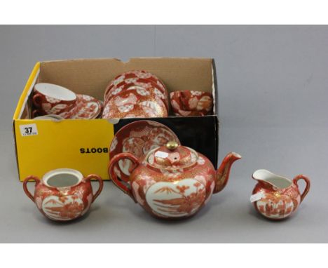 Japanese Kutani Patterned Tea Service