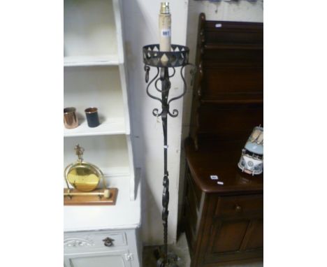 Wrought iron standard lamp  