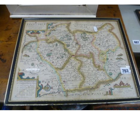 Vintage map of Saxon Leicestershire 