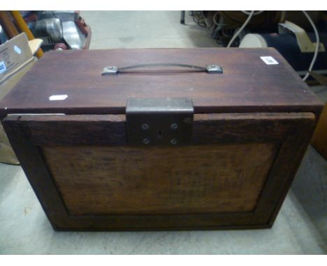 Wooden Engineers Tool Cabinet with Various Tools