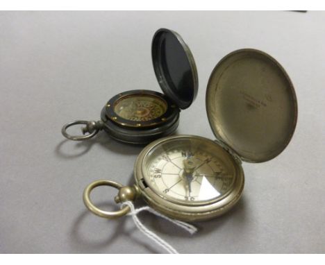 Vintage J Casartelli cased compass, plus one other unnamed  