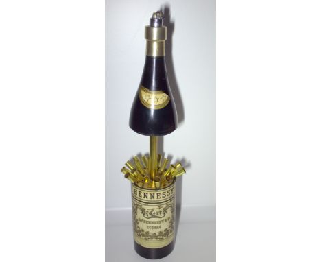 1920's Novelty Bakelite Cocktail Cigarette Dispenser And Lighter In The Form Of A Hennessy Bottle, Height Approx 13 Inches 