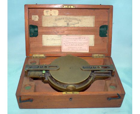 19thC Joseph Casartelli Level And Compass In Fitted Case With Gimbles, Manchester Maker, Together With A Repaired And Adjuste
