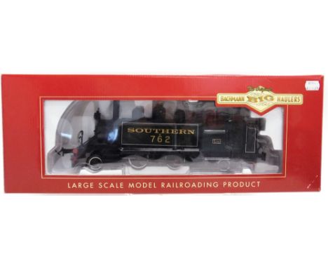 [GAUGE 1]. A BACHMANN BIG HAULERS NO.91196, LYNTON & BARNSTAPLE S.R. BALDWIN 2-4-2 TANK LOCOMOTIVE 'LYN', E762  lined olive g