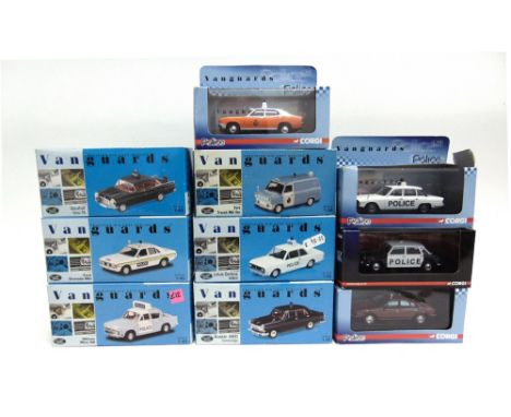 TEN LLEDO / CORGI VANGUARDS MODEL POLICE CARS  comprising a No.VA06805, Hillman Minx IIIA 'Somerset County Constabulary'; No.