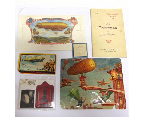 ASSORTED AIRSHIP MEMORABILIA & EPHEMERA  comprising a 'Ray-o-Print' photographic toy, circa 1927; various colour printed illu