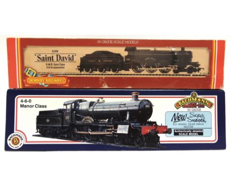 [OO GAUGE]. TWO G.W.R. LOCOMOTIVES  comprising a Bachmann No.31300, G.W.R. Manor Class 4-6-0 tender locomotive 'Bradley Manor