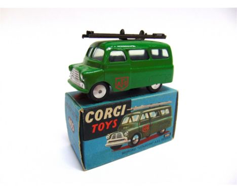 A CORGI NO.405, BEDFORD UTILECON A.F.S. TENDER  green, with a divided windscreen, black ladder and smooth hubs, mint, boxed, 