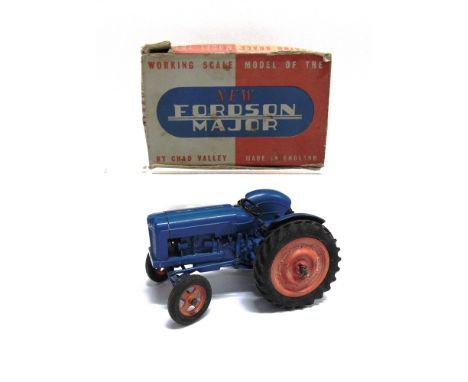 A CHAD VALLEY FORDSON TRACTOR  blue with orange wheels, generally good to fair condition (lacking seat; front nearside wheel 