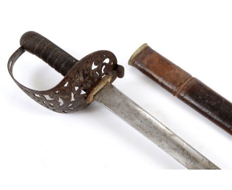 A BRITISH 1896 PATTERN CAVALRY OFFICER'S SWORD, 3RD (PRINCE OF WALES'S) DRAGOON GUARDS  by Wilkinson, the 88.5cm polished str