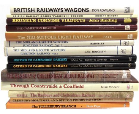 [BOOKS]. RAILWAY  Fourteen assorted volumes, including Maggs, Colin, and Beale, Gerry. The Camerton Branch, first edition, Wi