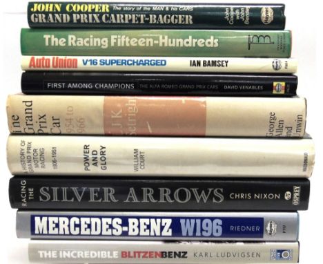 [BOOKS]. MOTOR-RACING  Nine assorted volumes, including Riedner, Michael. Mercedes-Benz W196, Last of the Silver Arrows, firs