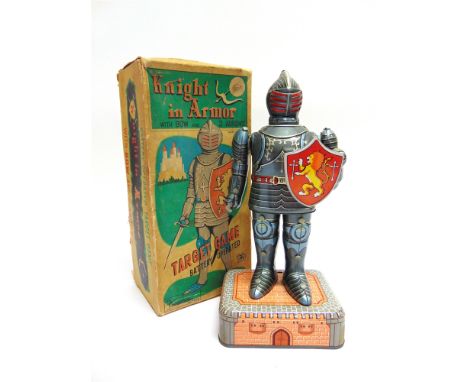 A MODERN TOYS [CRAGSTAN] TINPLATE 'KNIGHT IN ARMOR'  with a battery-operated mechanism, very good condition (not tested; lack