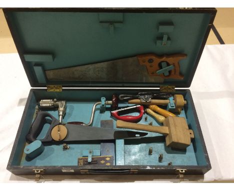 A small fitted carrying case with a few tools