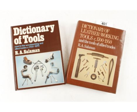 R.A. Salaman : Dictionary of Tools and Dictionary of Leather Working Tools both little used G++