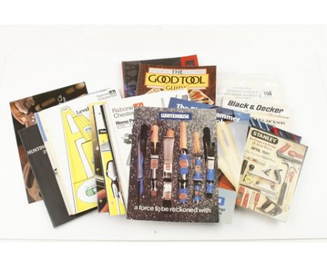 Three Tyrone R Roberts tool auction catalogues and quantity of tool catalogues 
