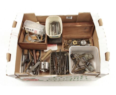 A quantity of watchmakers small tools and parts G