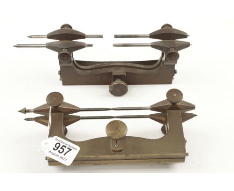 Two watchmaker brass depthing tools G++