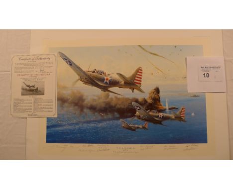 Robert Taylor “The Battle of the Coral Sea” limited edition 10 signature print 35/350