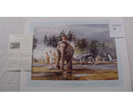 Robert Taylor “Puttalam Elephants” The Fleet Air Arm Folio Edition print 5/350 with certificate