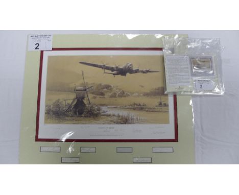 Robert Taylor “Inbound to Target”, The Publishers Proof Edition 12 signature mounted print 37/50, with pamphlet but NO certif