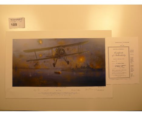 Philip E West “Operation Judgement – The Taranto Raid” Artists Proof print 9/50 with certificate