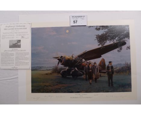 Robert Taylor “They Landed by Moonlight” limited edition print 394/750 with certificate