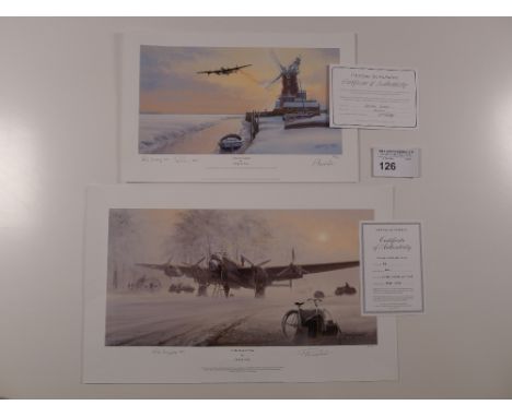 2 Philip E West Limited Edition prints “In the Mists of Time” 25/200 with certificate and “Lancaster Legend” 32/250 with cert