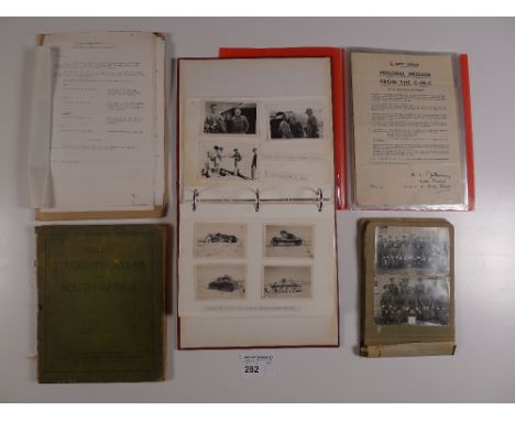 a group of documents relating to the WW2 experiences of 30 Corps Troops Workshop REME incl. a 12 page veteran typed account c