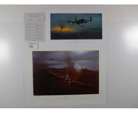Gerald Coulson “The Dambusters – Breaching the Mohne” The Collectors Edition print 84/200 with certificate and “Into Attack” 
