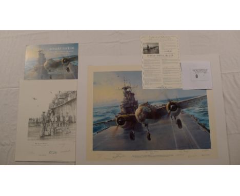 Robert Taylor “Into the Teeth of The Wind” Commemorative Proof Edition print 187/300 with certificate and “The Day Now Dawns”