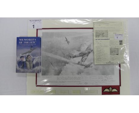 Robert Taylor “Bitter Engagement”, The Battle of Britain Tribute Edition 26 signature mounted print 16/25 with certificate an