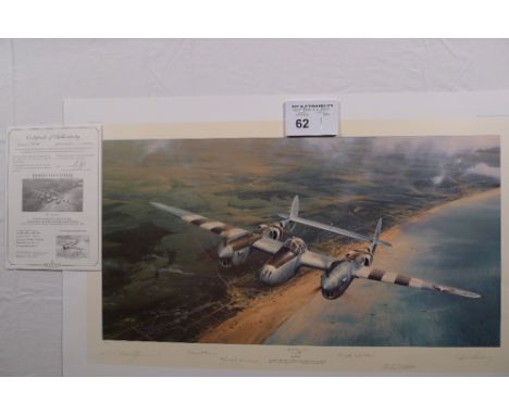 Robert Taylor “Doolittle’s D-Day 6th June 1944” Signed and Numbered Edition print 70/500 with certificate