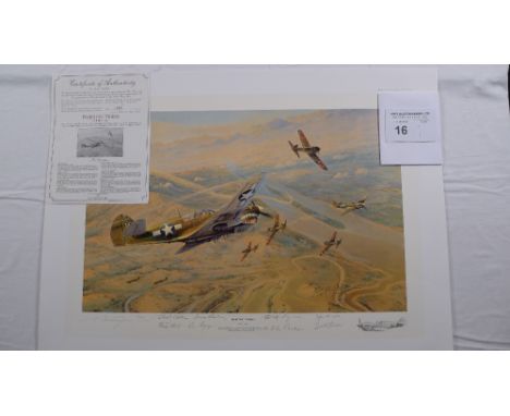 Robert Taylor “Fighting Tigers” 8 signature print 308/850 with certificate. Probably an AVG Folio Edition but certificate / p