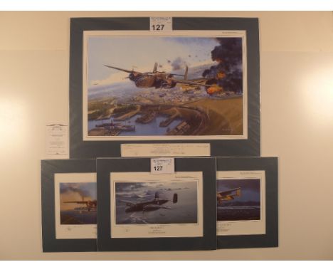 Robert Bailey “American Heroes’ Avenging Strike” Limited Edition print 11/30 with certificate and three matching number compa