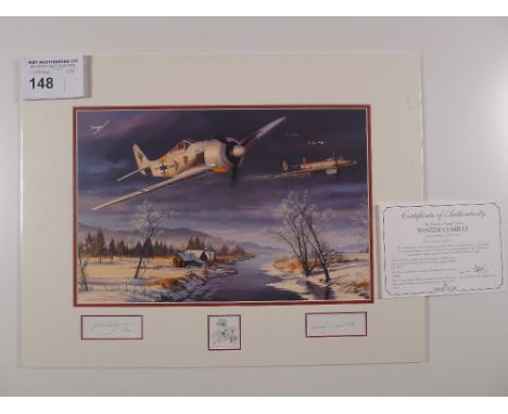 Nicolas Trudgian “Winter Combat” Limited Edition print 129/250 with certificate. Supplied mounted and wrapped with the matted