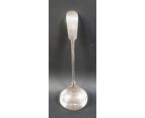 A George III silver ladle, terminal engraved with R initial, Thomas Watson, Newcastle 1792, approximate weight 6.02toz. 