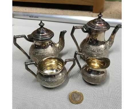 A Miniature Silver 4 piece tea/coffee service