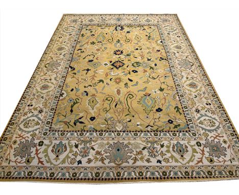 FINE POLONAISE DESIGN SOUMAK CARPET. 402cm x 289cm.
