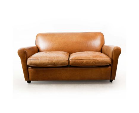 HEALS BARRINGTON II 2-SEATER SOFA. tan leather, 155cm W approx.