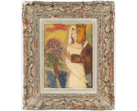MARC CHAGALL. THE WEDDING. Numbered edition of 1.992, Off set lithograph - 1948, 31cm x 23cm, French Montparnasse frame.