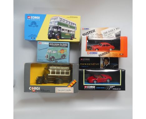 Corgi/Corgi Classics/Corgi Vehicles: a collection of forty-two diecast model vehicles, including cars, buses, coaches, trolle