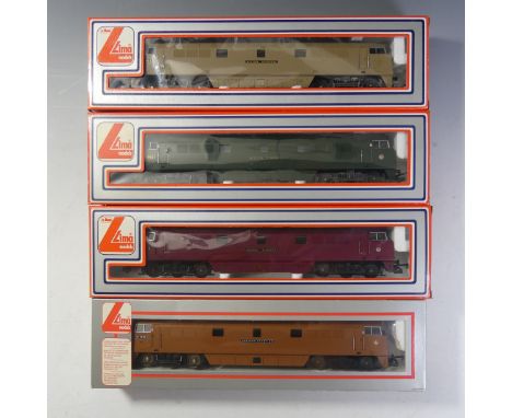 Lima: Four “00” gauge Class 52 Type 4 diesel-hydraulic Locomotives, 205101 D1015 ‘Western Champion’ BR golden ochre limited e