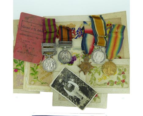 A Devon Regiment group of five Medals, awarded to 4122 Private R J Reddaway&nbsp; comprising: India General Service Medal, tw