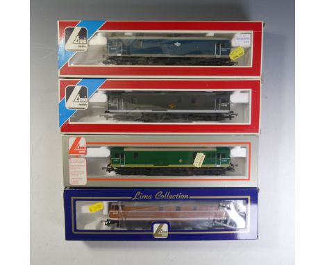 Lima: Three “00” gauge Class 73&nbsp;Electro-Diesel&nbsp;Locomotives, 205192 E6003 BR green, 205223 E6012 BR blue/grey, and 2