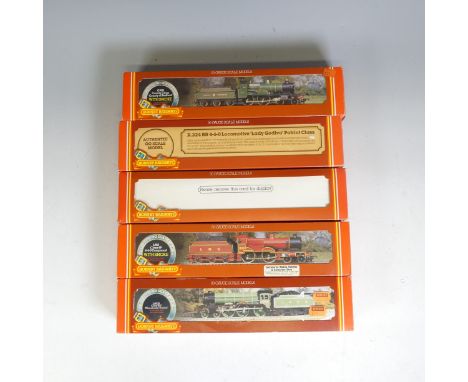 Hornby Railways: Five “00” gauge Locomotives and tenders, R.053 LNER 4-6-0 Class B17 Locomotive ‘Manchester United’, R.060 BR