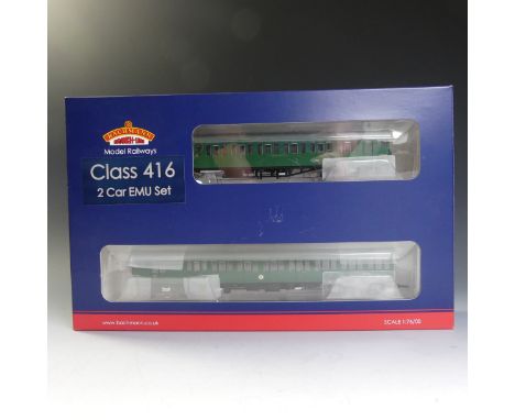 Bachmann: Branch-line “00” Gauge 31-376 Class 416 2EPB EMU 5770 Late SR Multiple Unit Green, boxed, apparently complete and u