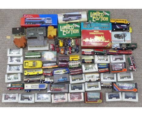 A large quantity of Hornby Dublo, including trains, accessories, buildings, etc., together with a large collection of Corgi m