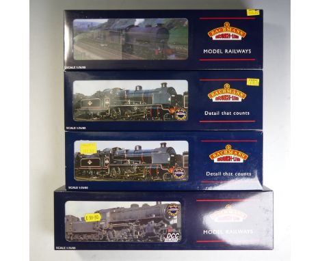 Bachmann: Branch-line, four “00” Gauge Locomotives with tenders, 31-864 J39 64841 BR Black L/Crest Stepped Tender Weathered, 