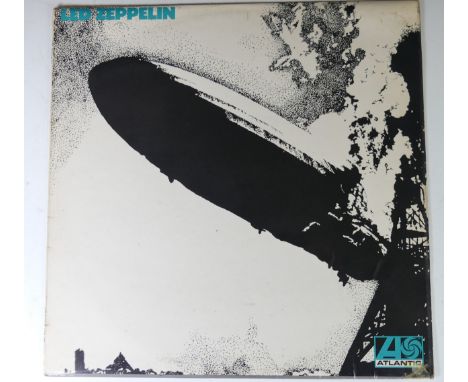 Vinyl Records; Led Zeppelin (I) LP, Original UK First Pressing 1969 on Atlantic (588171),&nbsp;plum labels with Superhype/Jew